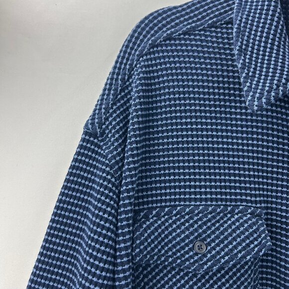 Aerie Women's Size XL Lumberjane Waffle Shirt Jacket Blue With Chest Pockets - Picture 14 of 16